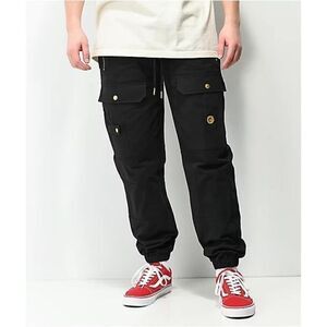 Men’s Cookies Prohibition Black Cargo Jogger Pants Small